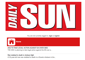 South African daily sun