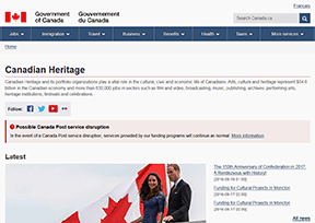 Canadian Department of cultural heritage