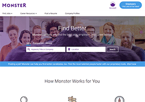 Monster. Com recruitment website